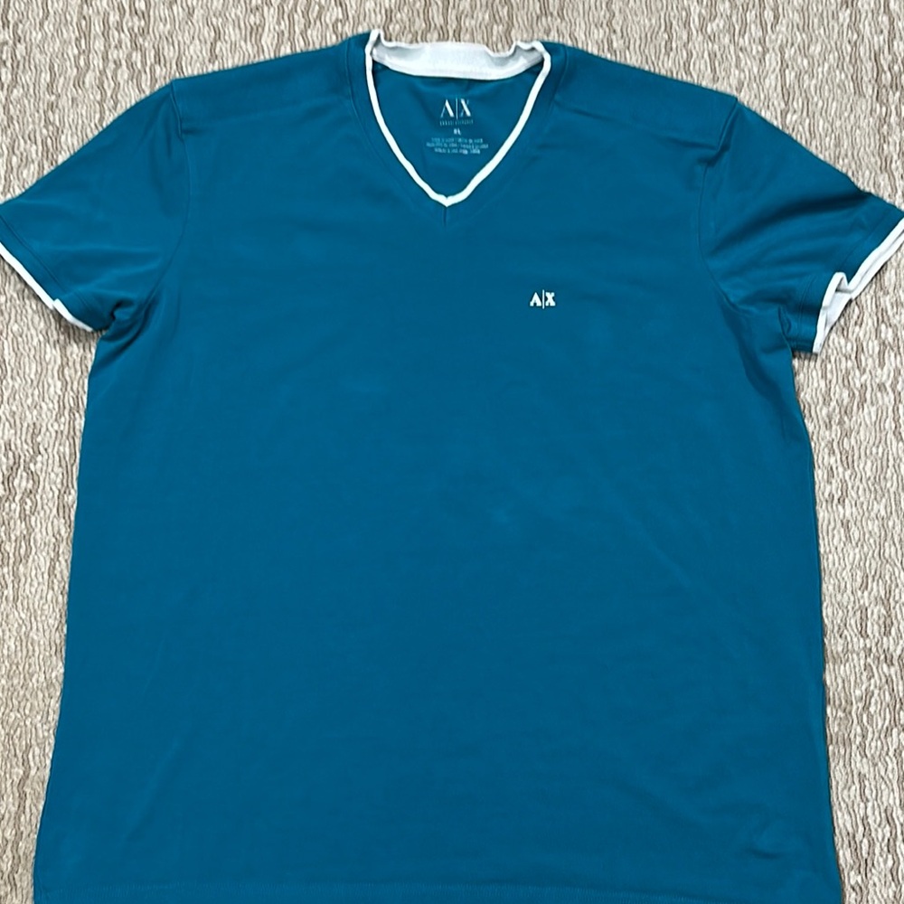 Armani Exchange Blue Short Sleeve Tee
